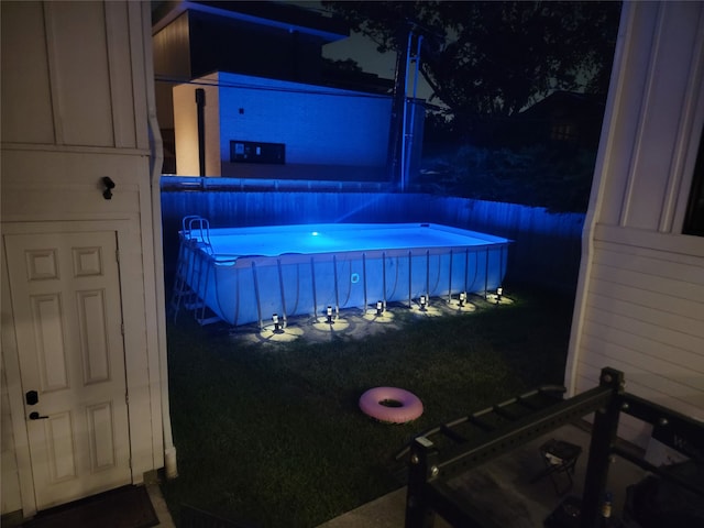 3714 Grennoch Ln, Houston, TX 77025 - view of yard featuring an outdoor pool