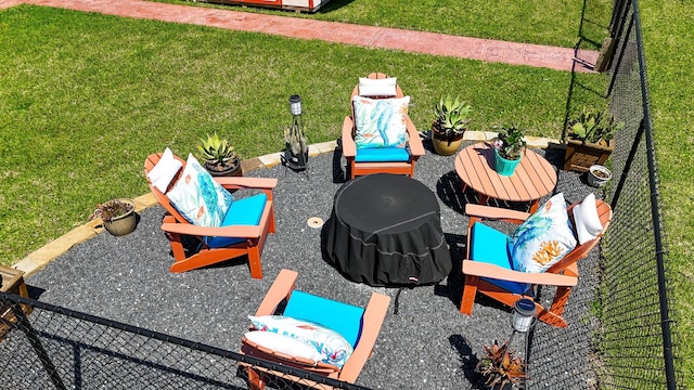 view of patio with fence