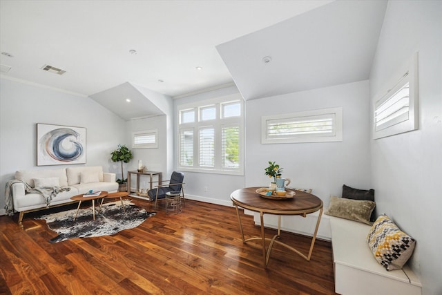 4404 Wendell St, Bellaire, TX 77401 - living area featuring wood finished floors, baseboards, and ornamental molding