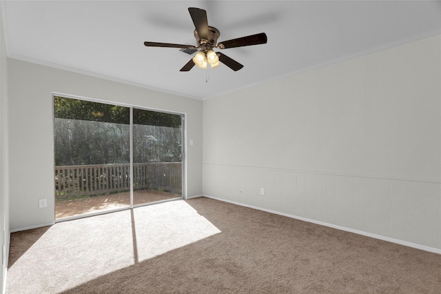 3142 La Quinta Dr, Missouri City, TX 77459 - unfurnished bedroom with carpet, access to outside, and crown molding