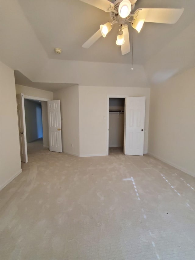 4810 N Pine Brook Way, Houston, TX 77059 - unfurnished bedroom with baseboards, light carpet, a closet, and ceiling fan