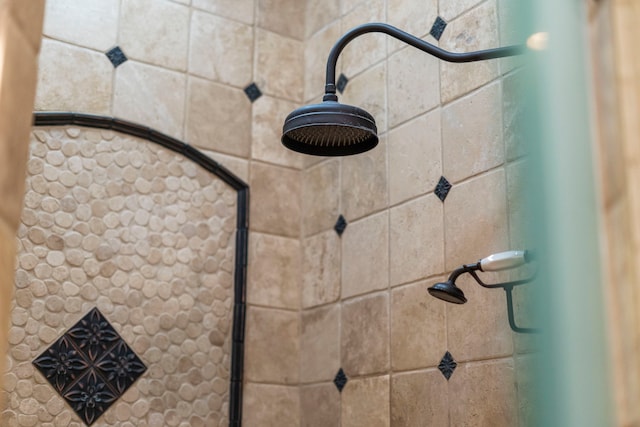 details with tiled shower