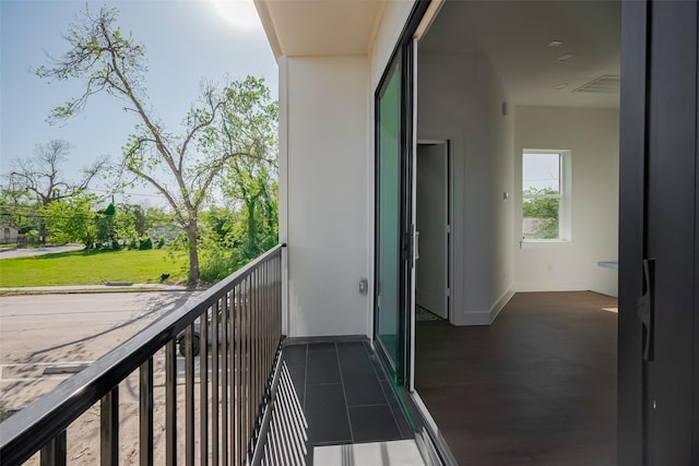 balcony with visible vents