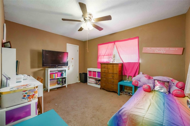 13918 Bretagne Dr, Houston, TX 77015 - bedroom with carpet and ceiling fan