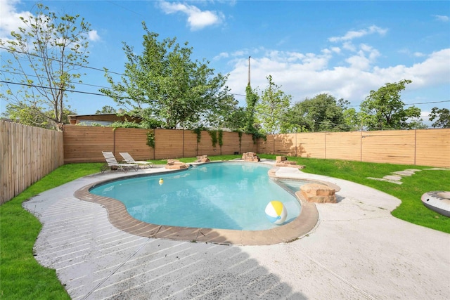 13918 Bretagne Dr, Houston, TX 77015 - view of pool with a fenced backyard, a fenced in pool, and a patio