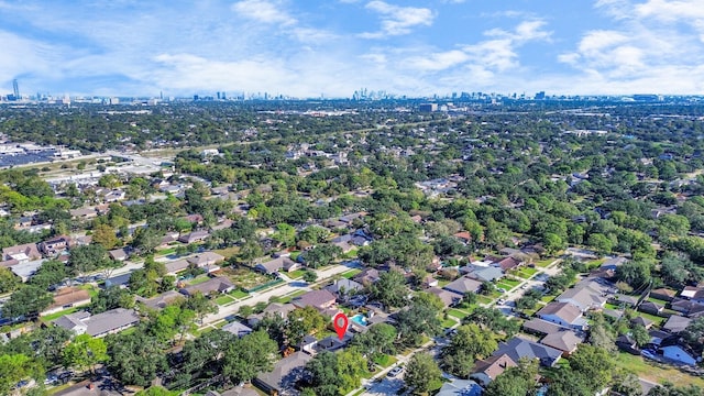 bird's eye view featuring a city view