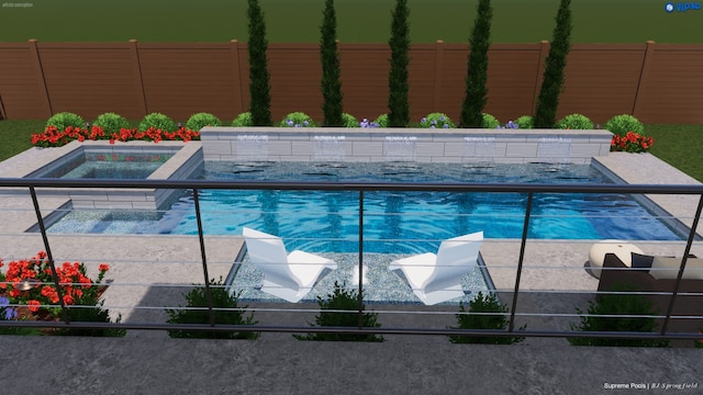 918 Wildwood Ln, Bellaire, TX 77401 - view of pool with an in-ground hot tub