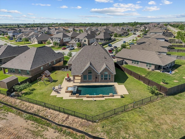 1800 Bright Way Ln, Dickinson, TX 77539 - aerial perspective of suburban area with a pool area