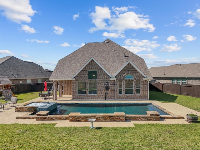1800 Bright Way Ln, Dickinson, TX 77539 - view of swimming pool with a patio area