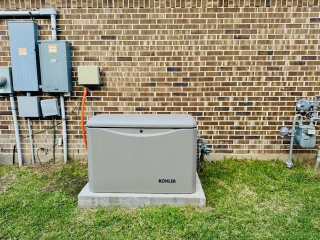 1800 Bright Way Ln, Dickinson, TX 77539 - exterior view of a power unit, electric meter, and gas meter