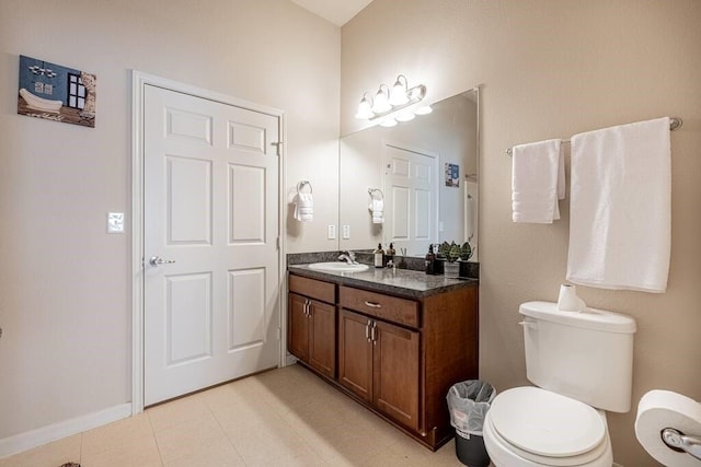 4210 Church St, Galveston, TX 77550 - bathroom featuring toilet, vanity, and tile patterned flooring