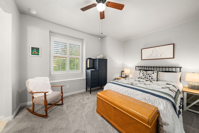 11710 Saporito Way, Richmond, TX 77406 - bedroom featuring ceiling fan, light colored carpet, and baseboards