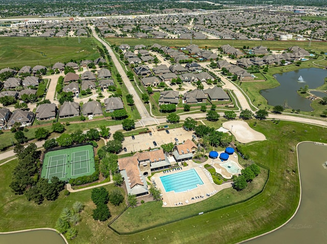 11710 Saporito Way, Richmond, TX 77406 - birds eye view of property featuring a residential view and a water view