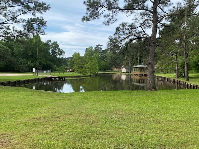 408 Redbud Rdg, Onalaska, TX 77360 - view of yard featuring a water view