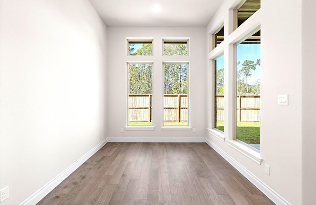 8215 Mount Washburn Ln, Porter, TX 77365 - spare room featuring baseboards and wood finished floors