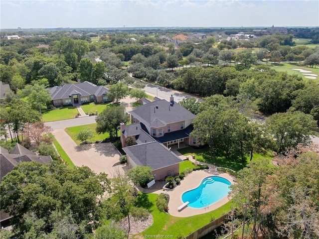birds eye view of property featuring a residential view