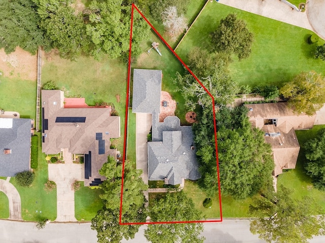 bird's eye view featuring a residential view