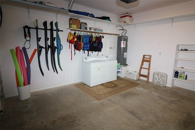 17 Regency Pt, Conroe, TX 77356 - garage featuring water heater and washing machine and clothes dryer