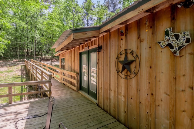 exterior space featuring a deck