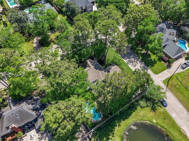 bird's eye view with a residential view