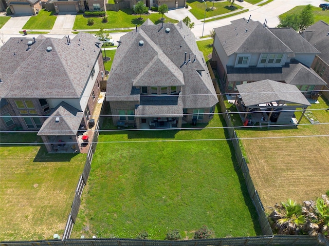 bird's eye view featuring a residential view