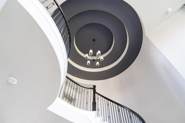 details featuring a chandelier