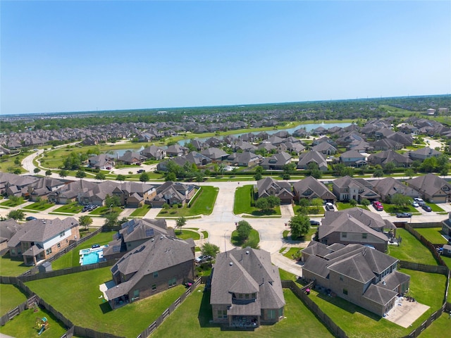 aerial view with a residential view
