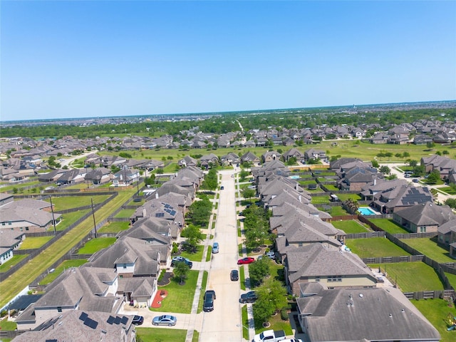 bird's eye view with a residential view