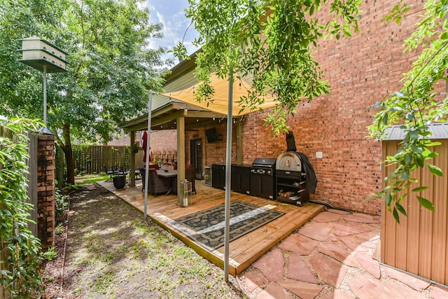 1301 Ketch Ct, League City, TX 77573 - view of patio featuring a fenced backyard and area for grilling