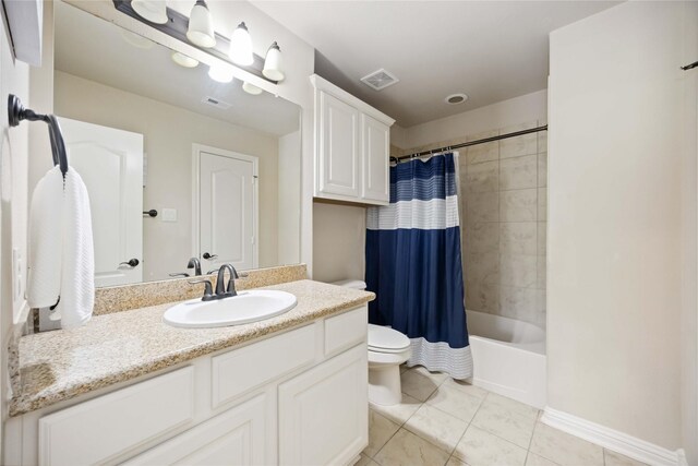 21207 Fairhaven Creek Dr, Cypress, TX 77433 - full bath with visible vents, tile patterned flooring, vanity, and toilet
