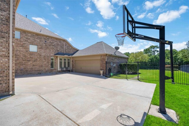21207 Fairhaven Creek Dr, Cypress, TX 77433 - view of sport court with fence and a yard