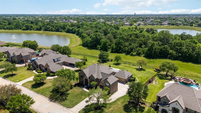 21207 Fairhaven Creek Dr, Cypress, TX 77433 - aerial view with a water view and a residential view