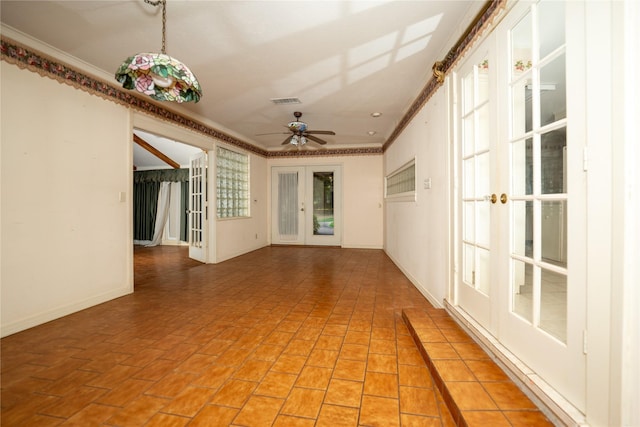 404 N Grace St, Crockett, TX 75835 - spare room with ornamental molding and ceiling fan