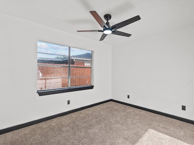 11506 Kirkhollow Dr, Houston, TX 77089 - spare room with carpet, ceiling fan, and baseboards