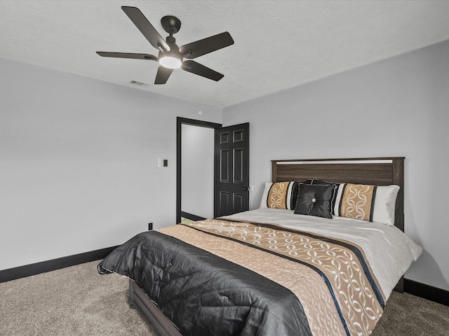 11506 Kirkhollow Dr, Houston, TX 77089 - carpeted bedroom featuring baseboards and a ceiling fan