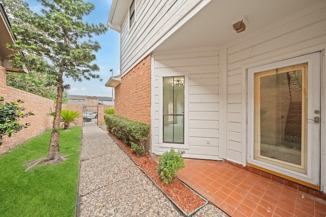 4731 N Cashel Cir, Houston, TX 77069 - exterior space featuring brick siding, fence, and a gate