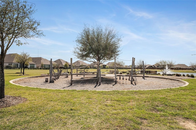 21718 Rose Maris Ln, Tomball, TX 77377 - community play area featuring a yard and a residential view