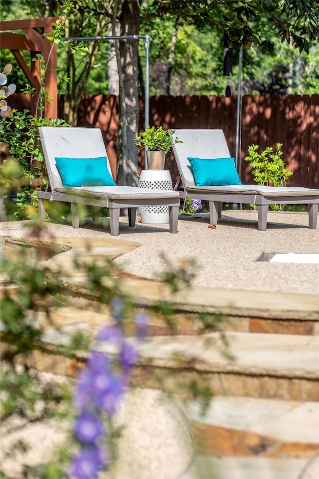 view of patio / terrace with fence