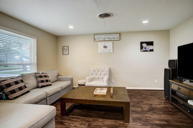 5522 Duxbury St, Houston, TX 77035 - living room with baseboards, wood finished floors, and recessed lighting