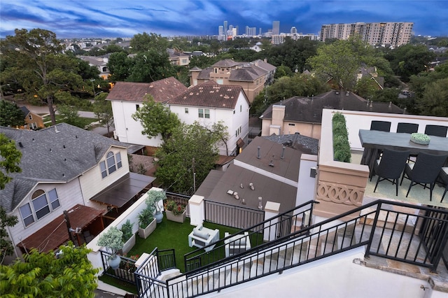 aerial view featuring a view of city