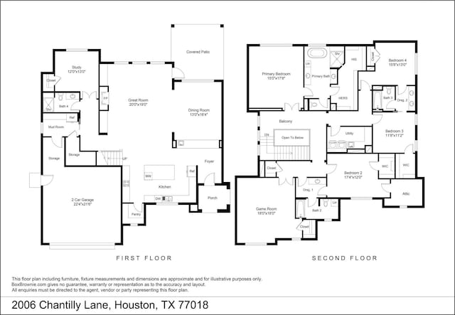 2006 Chantilly Ln, Houston, TX 77018 - plan