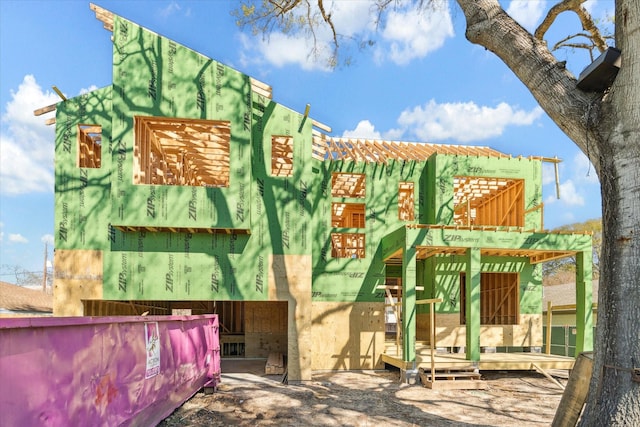 exterior space featuring stucco siding