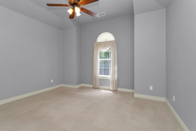 110 Wick Willow Dr, Montgomery, TX 77356 - spare room with light carpet, ceiling fan, and baseboards