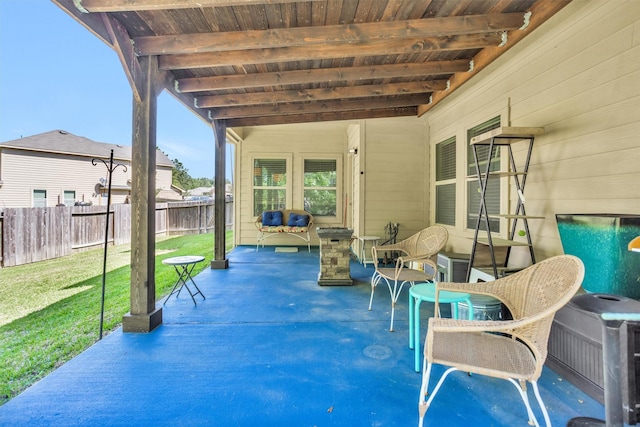 5305 Weeping Bow, Willis, TX 77378 - view of patio / terrace with fence