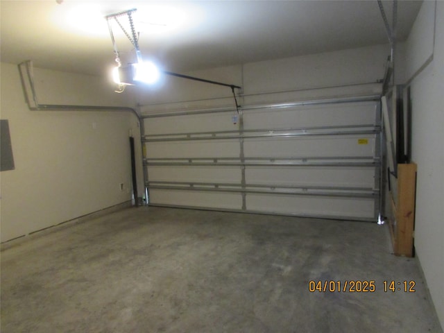 garage featuring electric panel
