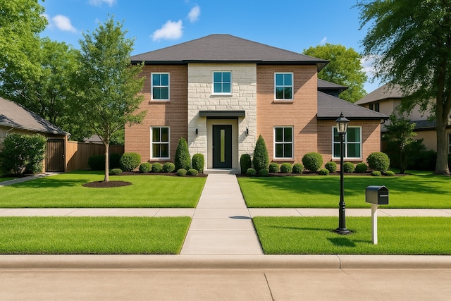 7914 Oakington Dr, Houston, TX 77071 - view of front of home featuring brick siding and stone siding