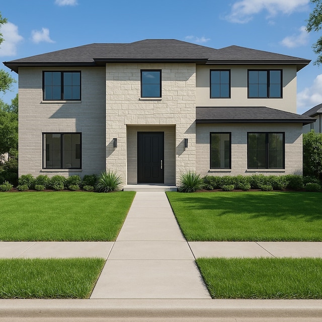 7914 Oakington Dr, Houston, TX 77071 - view of front of house featuring a front yard and brick siding