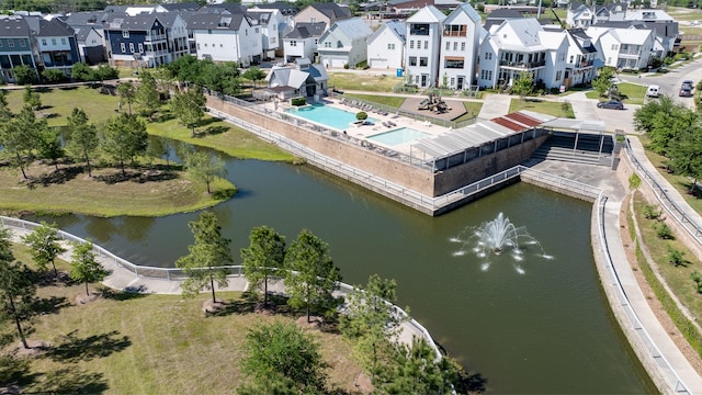 8624 Emnora Ln, Houston, TX 77080 - aerial view of residential area with a pool and a large body of water