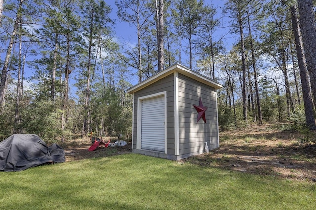 view of shed