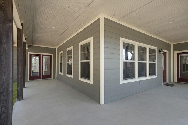 exterior space with a porch